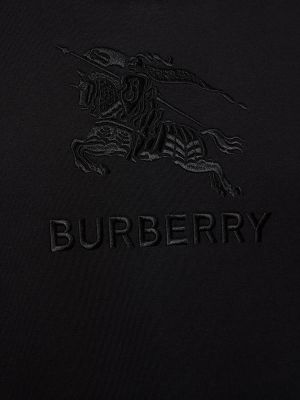 Hímzett póló Burberry fekete