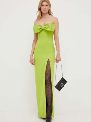 Sukienka długa dopasowana Pinko zielona
