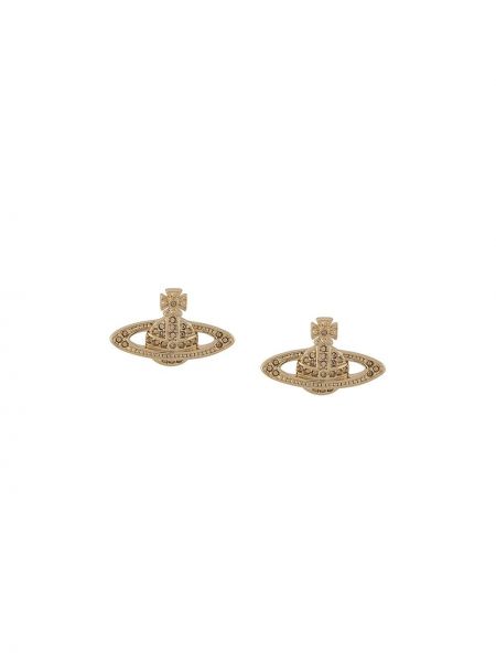 Boucles d'oreilles à imprimé à boucle Vivienne Westwood doré
