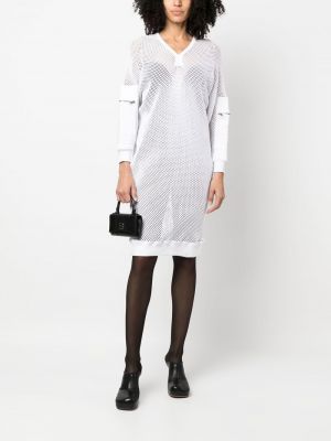 Šaty se síťovinou Jean Paul Gaultier Pre-owned bílé