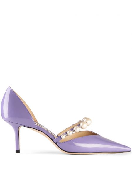 Dabīgās ādas laiviņas Jimmy Choo violets