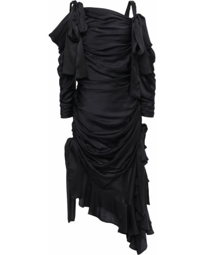 Černé saténové šaty Zimmermann
