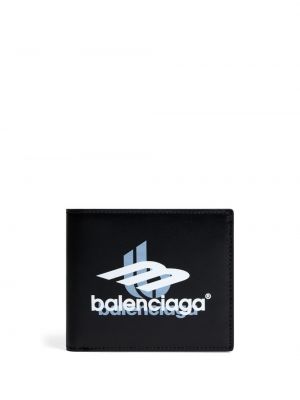 Кожено портмоне с принт Balenciaga