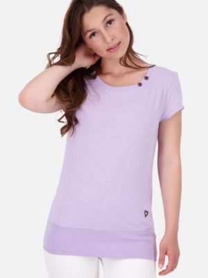 T-krekls ar melanža rakstu Alife And Kickin violets