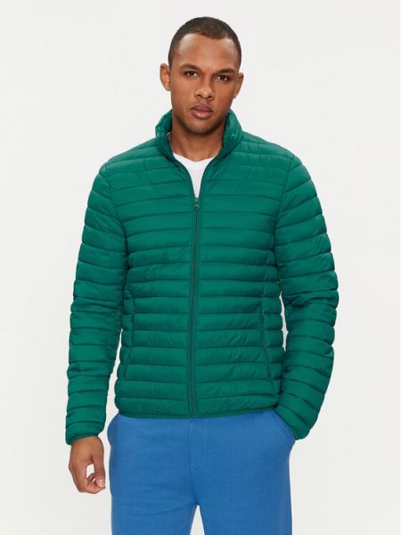 Priliehavá páperová bunda United Colors Of Benetton zelená