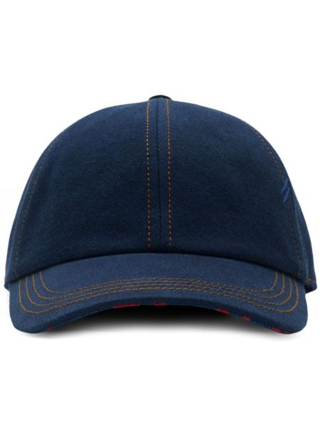 Medvilninis kepurė su snapeliu Burberry mėlyna