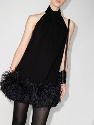 Mini vestido con plumas de plumas 16arlington negro