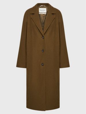 Vlnený priliehavý zimný kabát Marc O'polo hnedá