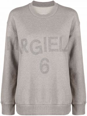 Trykt sweatshirt Mm6 Maison Margiela grå