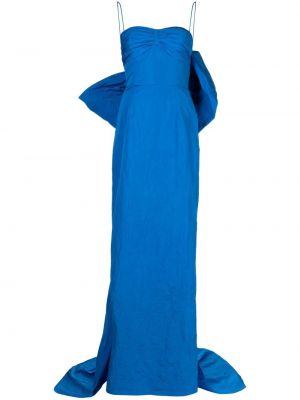 Oversized večerní šaty s mašlí Bambah modré