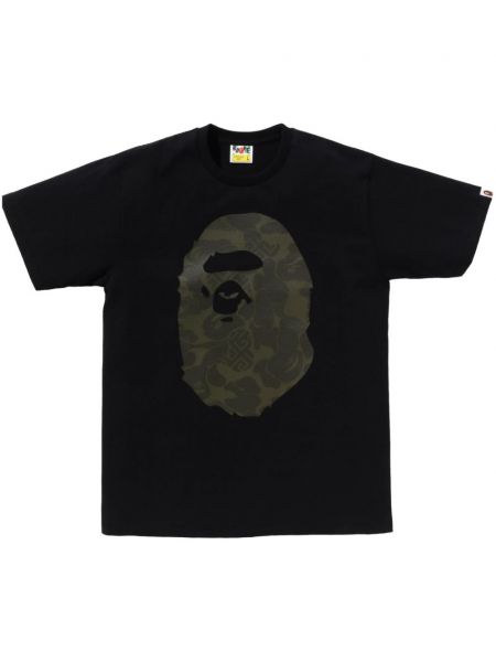 Bavlněné tričko s potiskem A Bathing Ape® černé