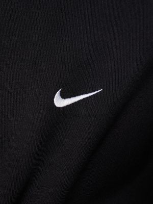 Hanorac fără glugă din bumbac Nike negru