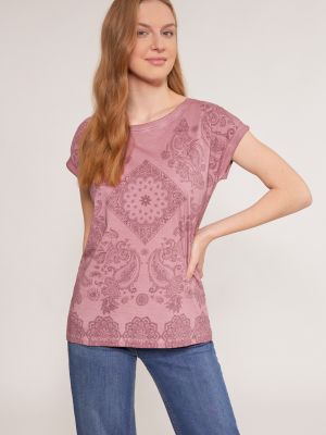 Kokvilnas t-krekls Monnari rozā