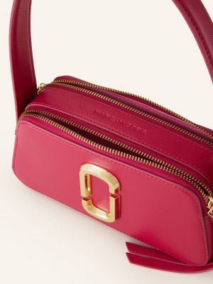 Kožená taška přes rameno Marc Jacobs růžová