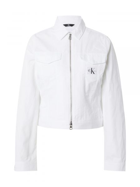 Дънково яке Calvin Klein Jeans бяло