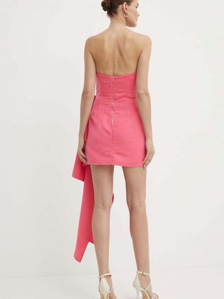 Testhezálló mini ruha Bardot rózsaszín