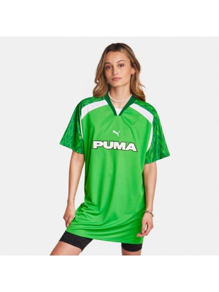 Robe en jersey de football Puma vert