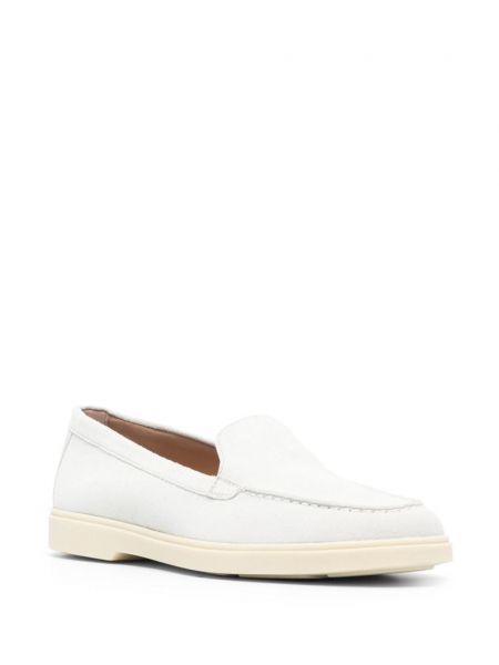 Seemisnahksed loafer-kingad Santoni valge