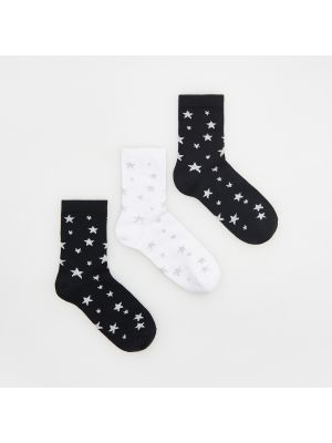 Bavlněné ponožky s hvězdami Reserved černé
