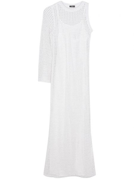 Robe droite en tricot ajouré Peserico blanc