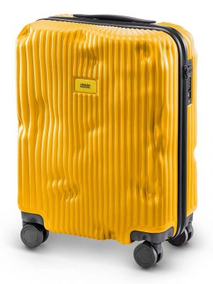 Walizka w paski Crash Baggage żółta