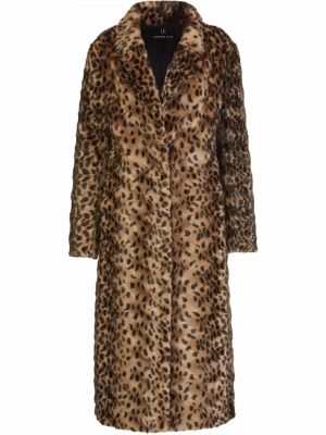 Cappotto lungo con pelliccia Unreal Fur, marrone