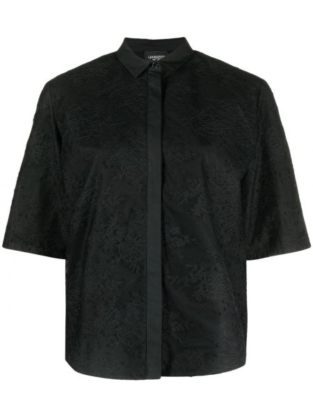 Camisa con bordado de flores Giambattista Valli negro