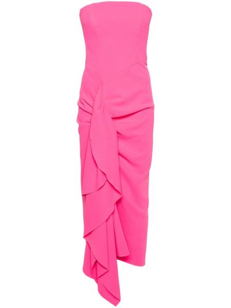 Trägerloses kleid Solace London pink