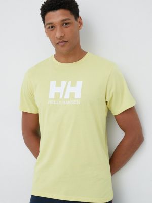 Тениска с дълъг ръкав Helly Hansen жълто