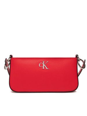 Чанта за ръка Calvin Klein червено