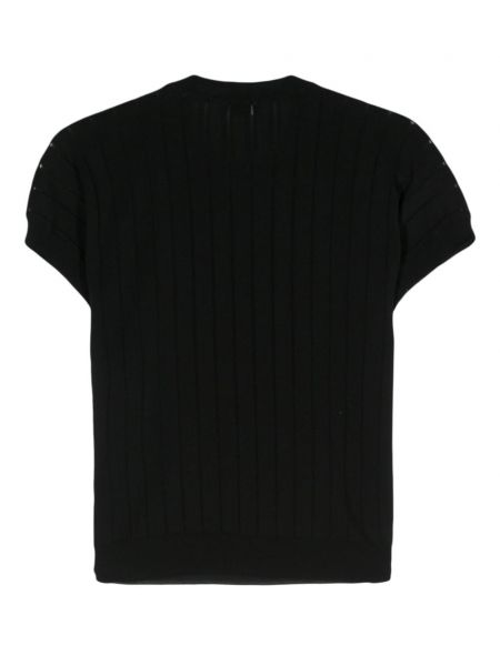 Haut à rayures en tricot Peserico noir
