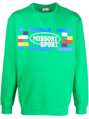 Sweatshirt mit stickerei Missoni grün