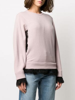 Jersey de tela jersey de encaje Valentino rosa