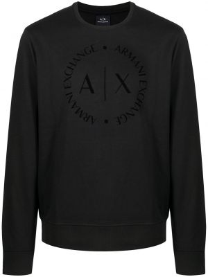 Trykt sweatshirt Armani Exchange svart