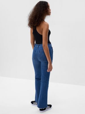 Bootcut džínsy s vysokým pásom Gap modrá