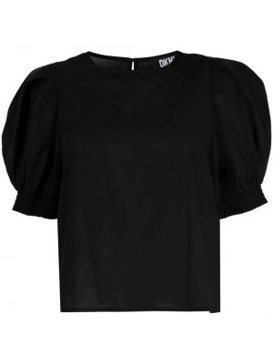 Памучна блуза Dkny черно