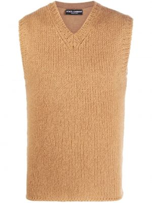 Vlněný svetr Dolce & Gabbana hnědý