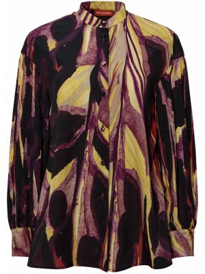 Блуза с принт с абстрактен десен Altuzarra черно