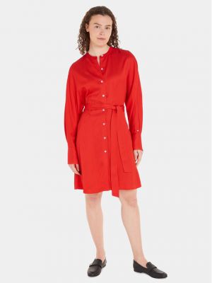 Robe chemise Tommy Hilfiger rouge