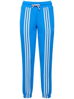 Спортни панталони на райета Adidas Originals синьо