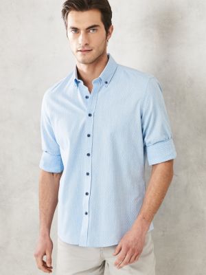 Βαμβακερό πουκάμισο με κουμπιά σε στενή γραμμή Ac&co / Altınyıldız Classics
