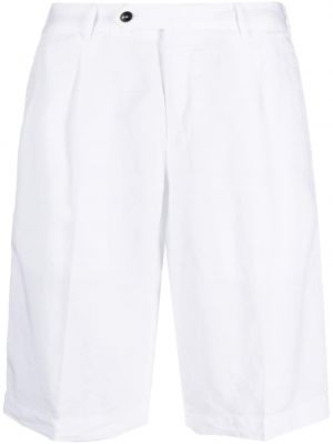 Pantaloni scurți din lyocell plisate Pt Torino alb