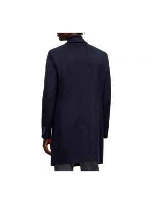 Abrigo de lana de cachemir slim fit Hugo Boss azul