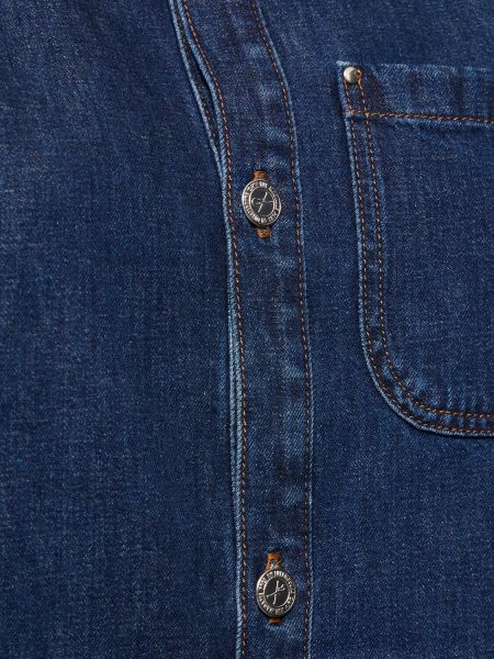 Vestito jeans di cotone A.p.c. blu