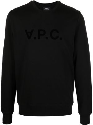 Rund hals trykt sweatshirt A.p.c. svart