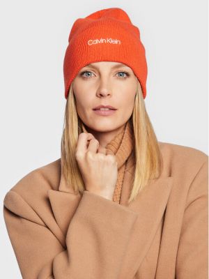 Шапка Calvin Klein оранжево