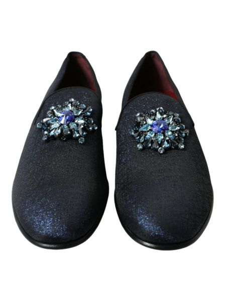 Loafers de tejido jacquard Dolce & Gabbana azul