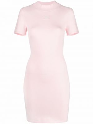 Sukienka mini z wiskozy z krótkim rękawem Alexanderwang.t - różowy