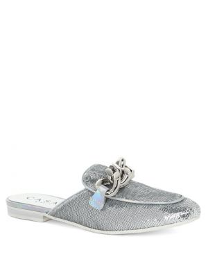 Шлепанцы Casadei серебряные