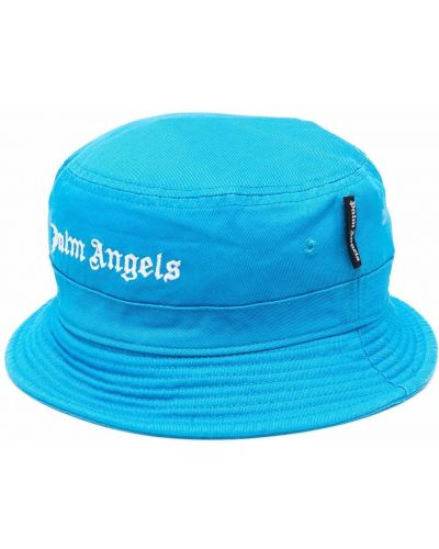 Siuvinėtas kepurė Palm Angels mėlyna
